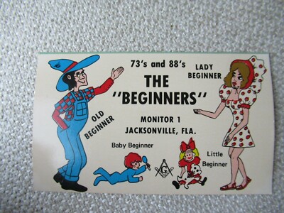 Citizen's Band CB QSL the beginners Jacksonville post card 