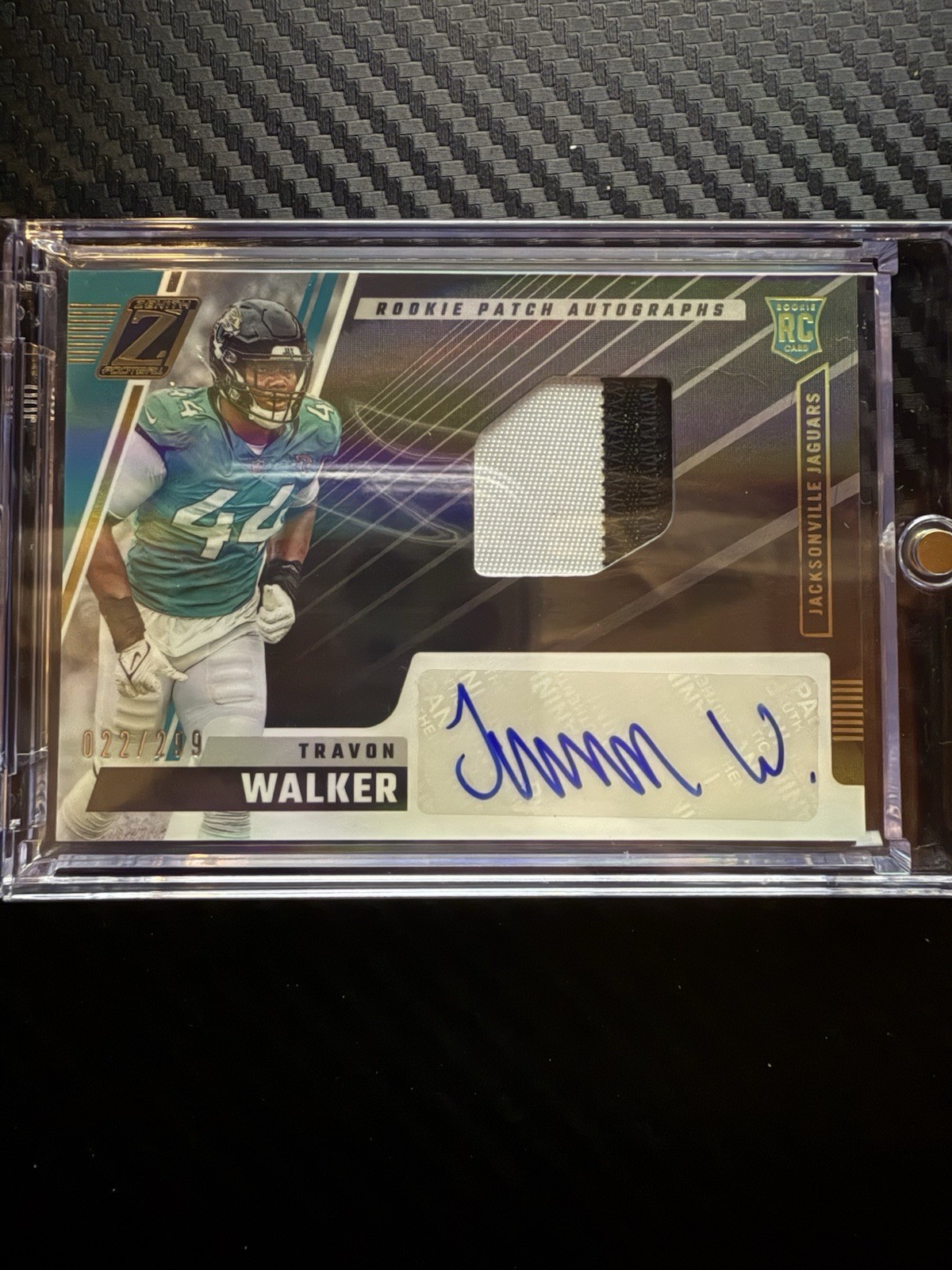 2022 Panini Zenith Travon Walker RC Auto Patch - 2 Colors /299 (RPA) Jaguars