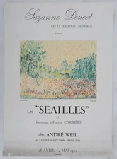 [ART POSTER] Suzanne DOUCET: L'orée du bois #Les seailles#weil#paris, 1974