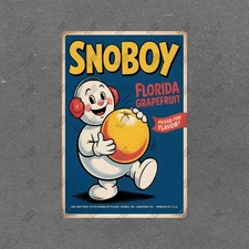 Vintage Style SnoBoy Florida Grapefruit Metal Sign Retro Advertising #702584