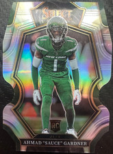 2022 Panini Select - Premier Level Ahmad Gardner #177 Silver Prizm Die-Cut (RC)