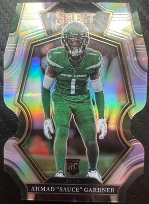 2022 Panini Select - Premier Level Ahmad Gardner #177 Silver Prizm Die-Cut (RC)