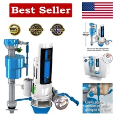 HydroRight Water-Saving Toilet Repair Kit with Dual Flush Valve & Chrome Handle