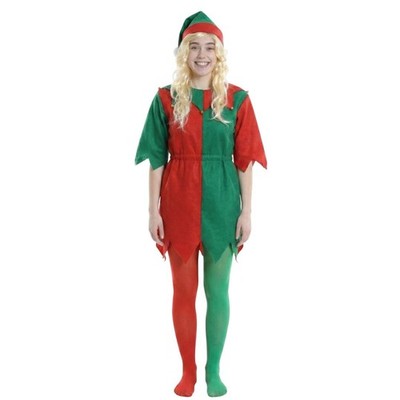 Damen blonde Weihnachtselfe Kostüm Perücke & festliches Elfen Outfit für Frauen