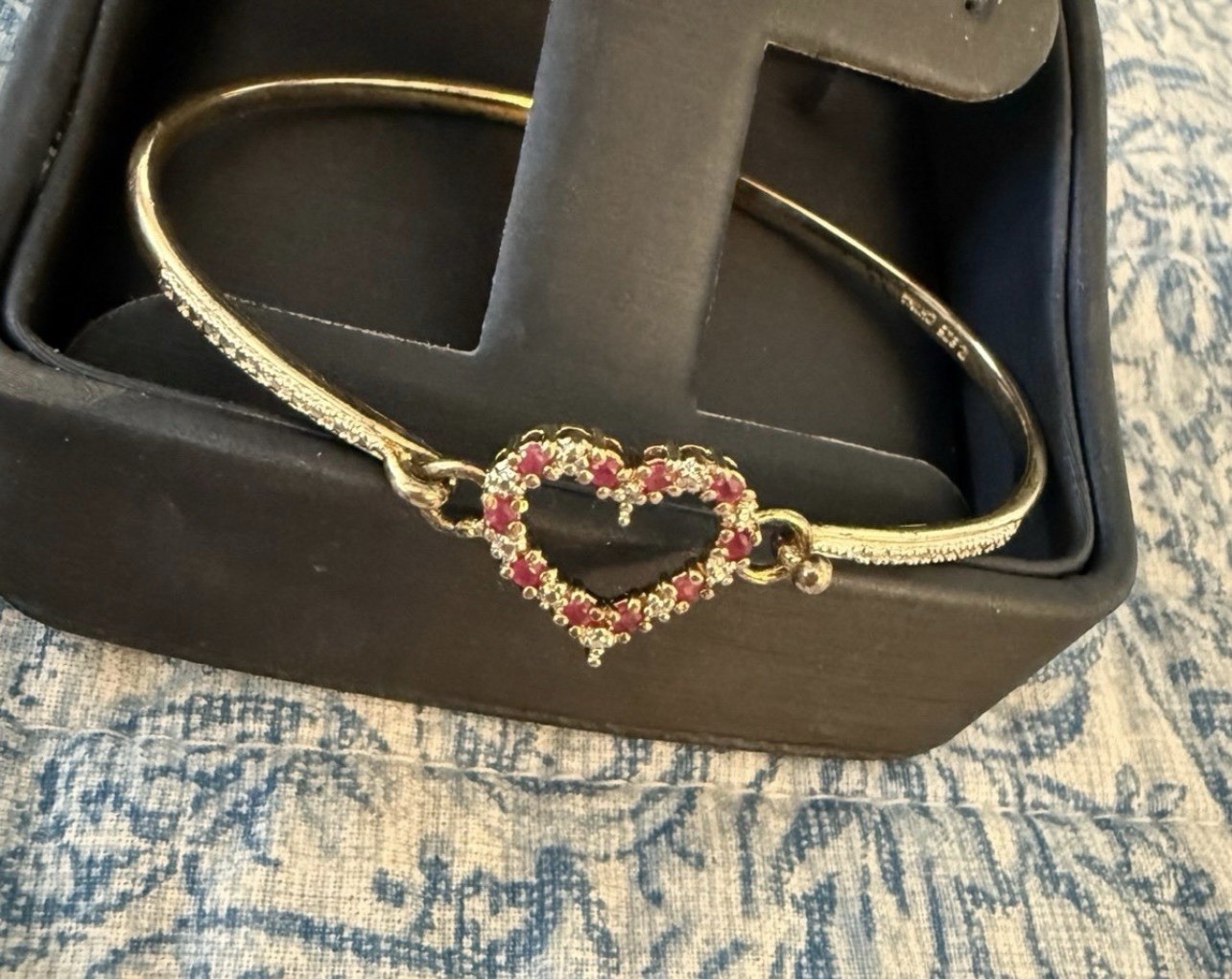 ROSS SIMONS VALENTINES RUBY DIAMOND BANGLE BRACEL… - image 8