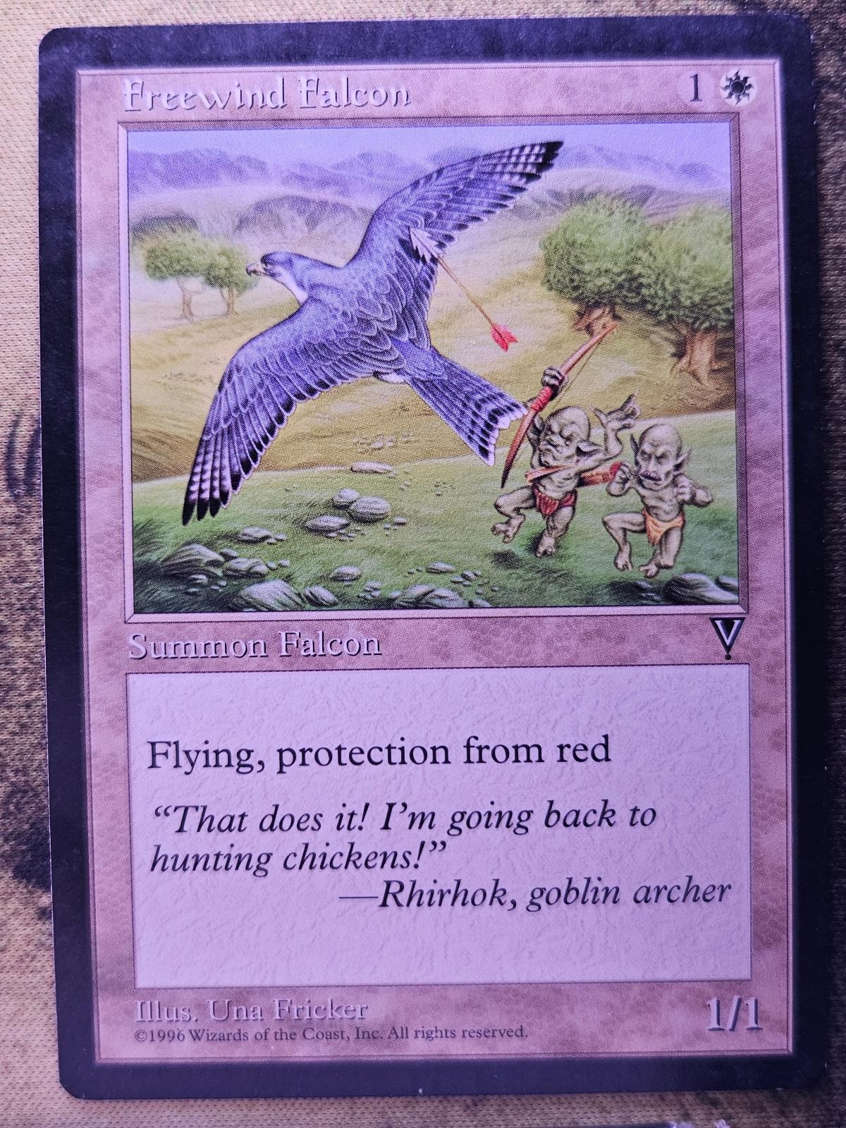 Freewind Falcon Common Visions Magic: The Gathering Lightly Played