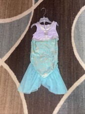Disney Little Mermaid Fantasy Nightgown Costume Dress Pajamas Nwt New Girl XS