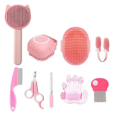 KEEPLK 9PCS Pet Grooming Kit | Essential Tools for Dogs & Cats