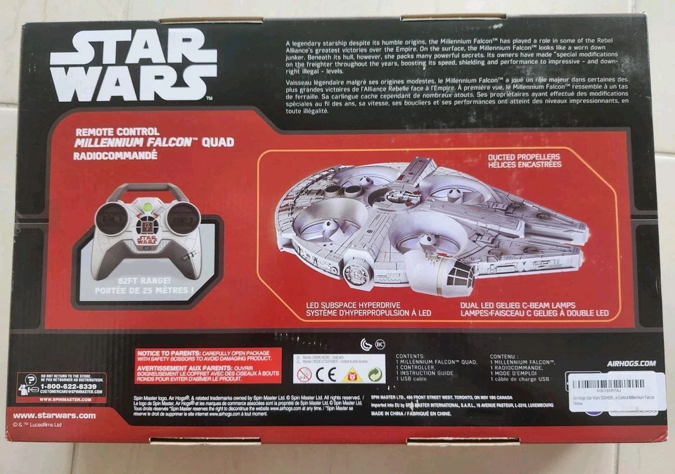 Star Wars Air Hogs The Force Awakens Remote Control Millennium Falcon NEW IN BOX - Image 2 of 4