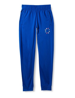 Adidas Unisex Kinder Hose Trainingshose Sport Track, Blau, 128 cm, 7-8 Jahre