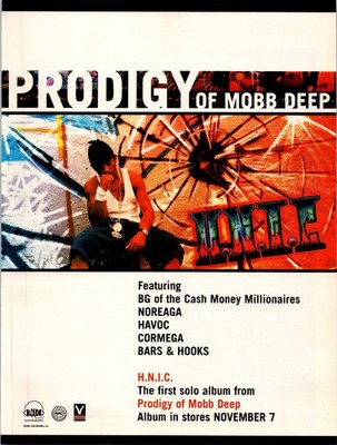 2000    MOBB DEEP Prodigy  Print Ad   Y2K 2000s HIP HOP BA.15