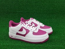 Nike Air Force 1 AF1 White Fuchsia Sneakers HV0938-100 Youth Size 4.5Y NEW