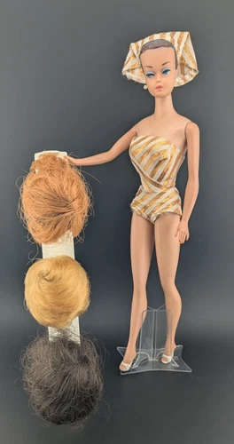 Vintage 1960s Barbie Fashion Queen Doll with Original Accessories