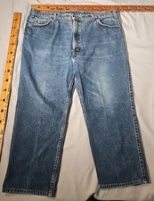 Vintage Levis Jeans Mens 44x30 Blue USA Made Two Horse Leather Tab Pants 80s