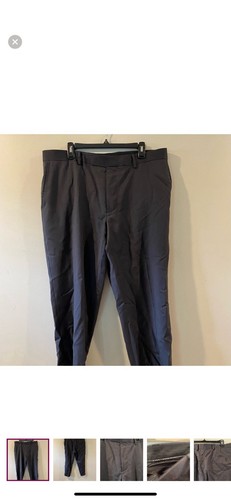 Hugo Boss Men’s Gray Wool Straight Fit Stripe Suit Pants Size 38x27 James Brown