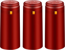 PVC Heat Shrink Capsules - Burgundy Red 120 Count Wine Caps Shrink Wrap Sleeves