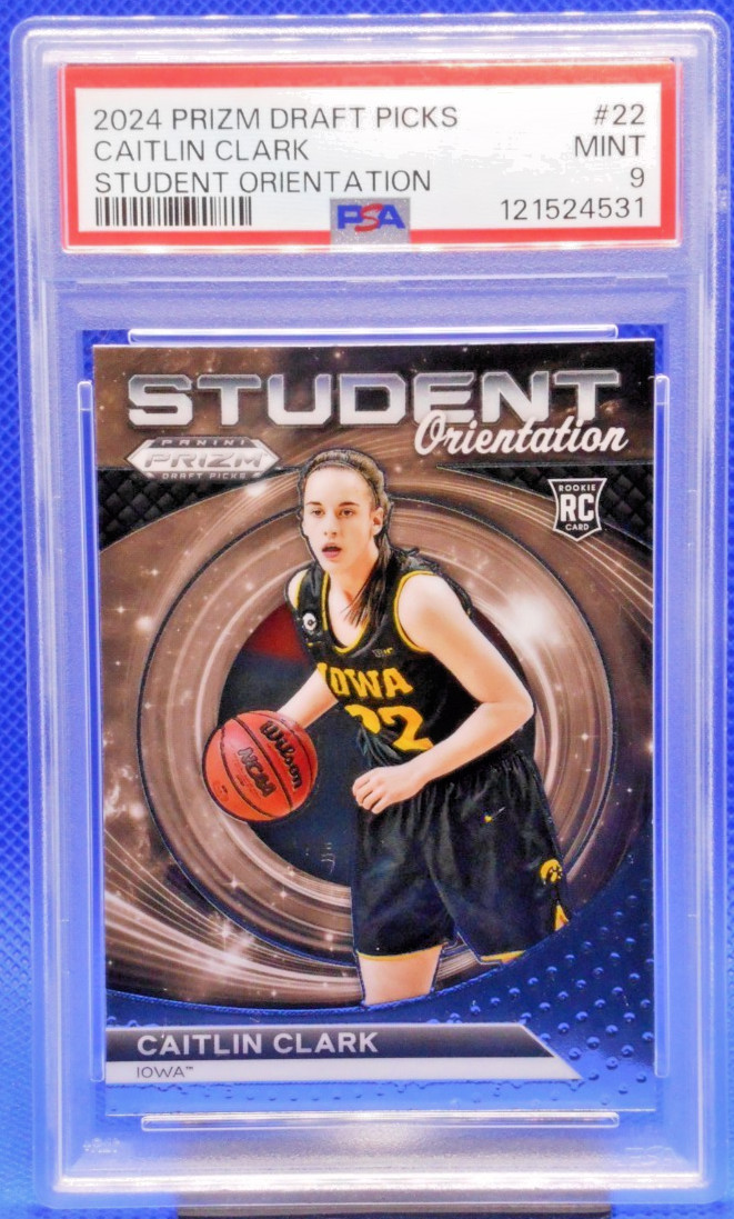 2024 PANINI PRIZM DRAFT PICKS STUDENT ORIENTATION #22 CAITLIN CLARK PSA 9 MINT