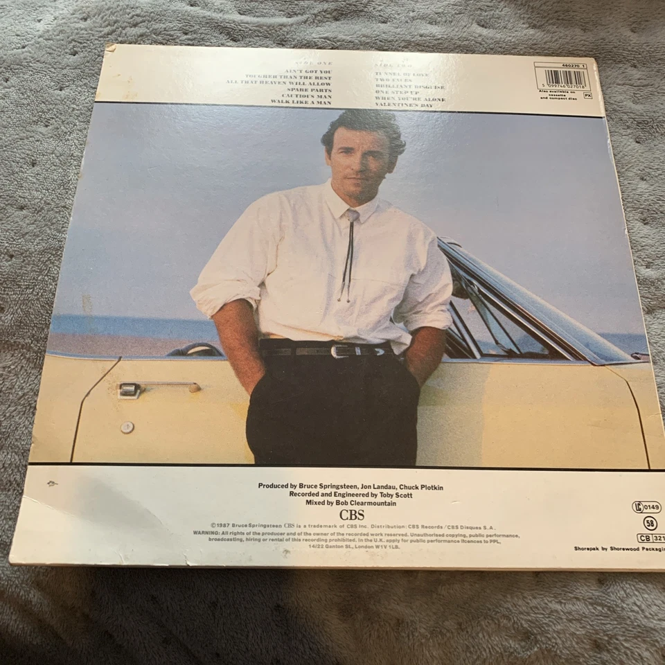 BRUCE SPRINGSTEEN - TUNNEL OF LOVE LP Album Record - Near Mint Condition Vinyl - Image 2 of 4
