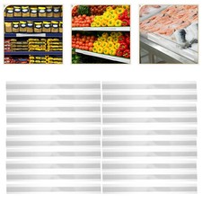 20 PCS Price Tag Card Slot Label Holder Clear Plastic Adhesive Strip