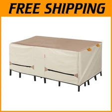 Outdoor Dining Furniture Set Cover - Waterproof, 96x48 Inch