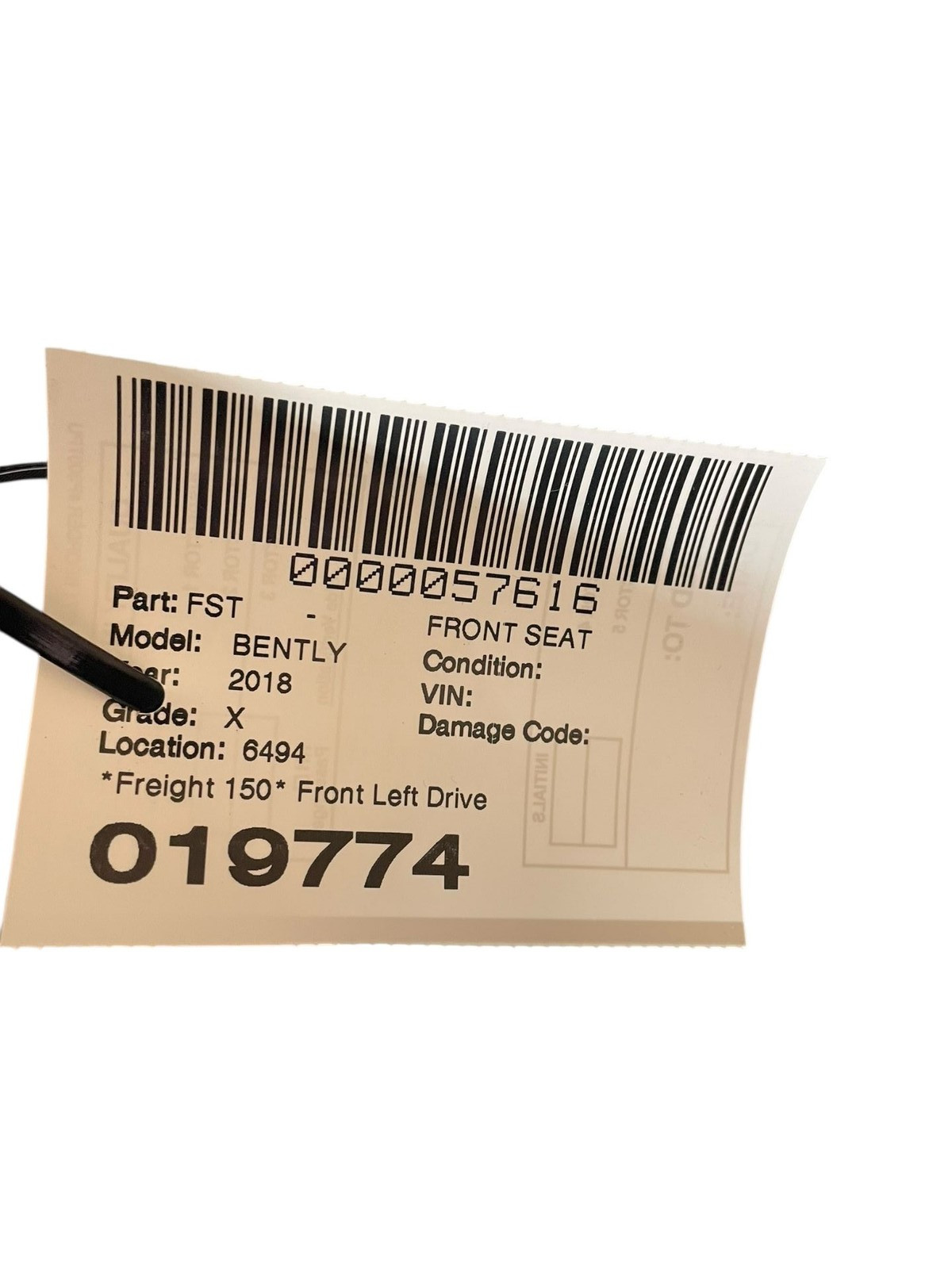 Bentley Bentayga 2015-2020 Front Left Seat Black