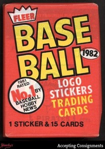 1982 Fleer Baseball Sealed Wax Pack -  Cal Ripken Jr. RC Rookie Logo Stickers ?