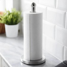 Stainless Steel Paper Towel Holder Countertop Stand Kitchen Bathroom Roll