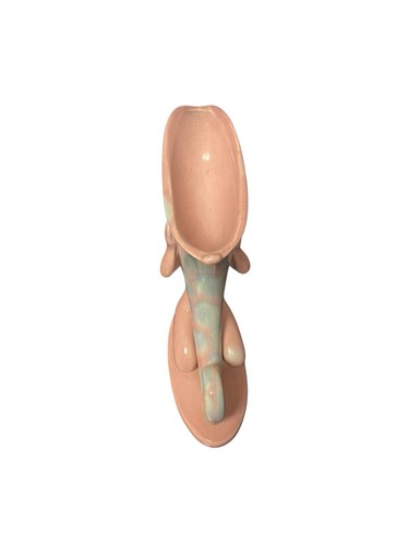 Vintage Royal Haeger Art Deco Nymph Dusty Pink Blue Green Cornucopia Vase - Picture 5 of 6
