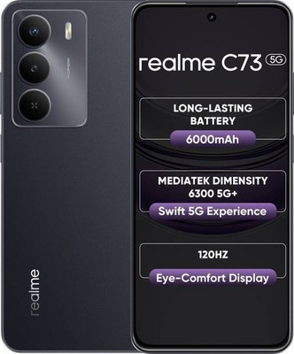 realme C73 5G (Black, 128 GB 4 GB RAM)Dimensity 6300 Processor