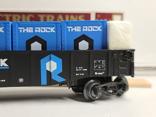 NIB K-Line O Gauge K-6538 The Rock Gondola w/ Removable Crate Load - Picture 10 of 13