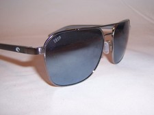 NEW COSTA DEL MAR SUNGLASSES WADER GUNMENTAL/GREY SILVER 580P POLARIZED  258