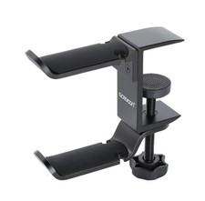 Dual Headphone Stand, Under Desk Hanger, 360 Degree Rotatable Dual Headset