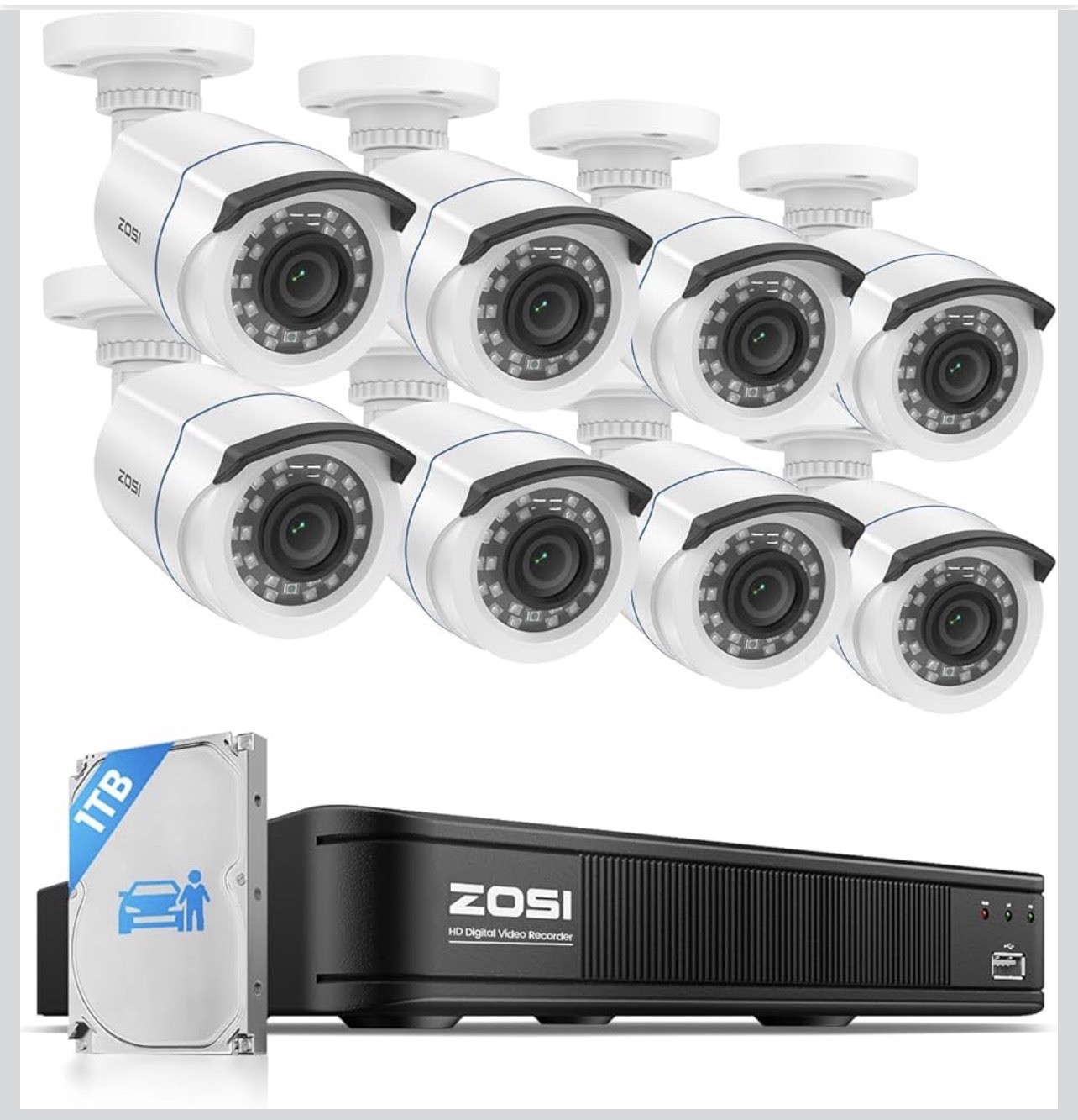 8x1080p Outdoor Cameras 1tbhdd