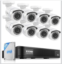 Sistema di telecamere di sicurezza DVR ZOSI H.265+8CH CCTV 3K 8x1080P telecamere esterne 1TBHDD