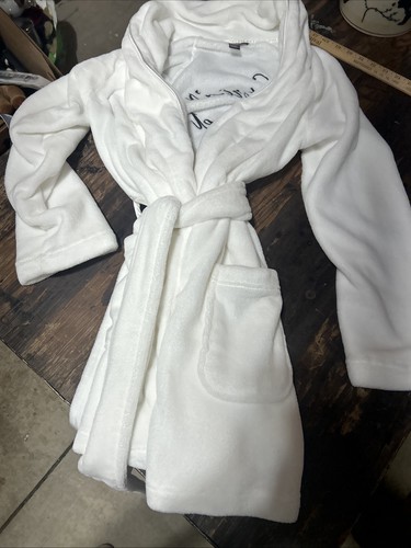 Victoria's Secret Plüsch weißer Engel bestickt Morgenmantel kurze Länge Damen XS - Bild 4 von 6