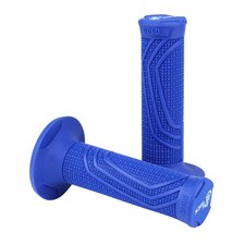 Rivestimento manopole moto off road Domino D100 blu closed end con lock on 116-1