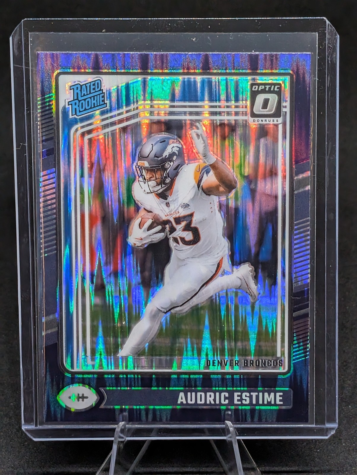 2024 Donruss Optic #206 Audric Estime Purple Shock