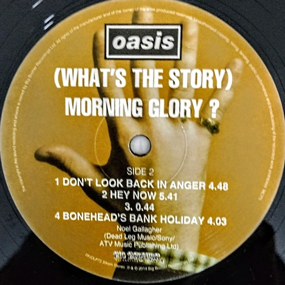 Oasis What's the Story Morning Glory Vinyl Double LP 2014, Near Mint, Superb - Image 3 of 4