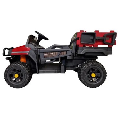 Macchina Elettrica Rossa Fuoristrada Jeep Transporter 12V per