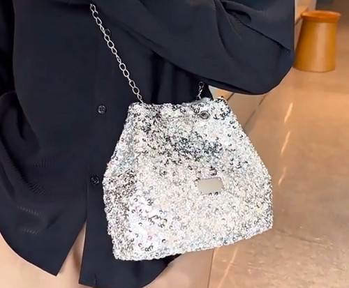 ¡Nuevo! Bolso bandolera de noche con cadena de diamantes de imitación negro - Imagen 2 de 4