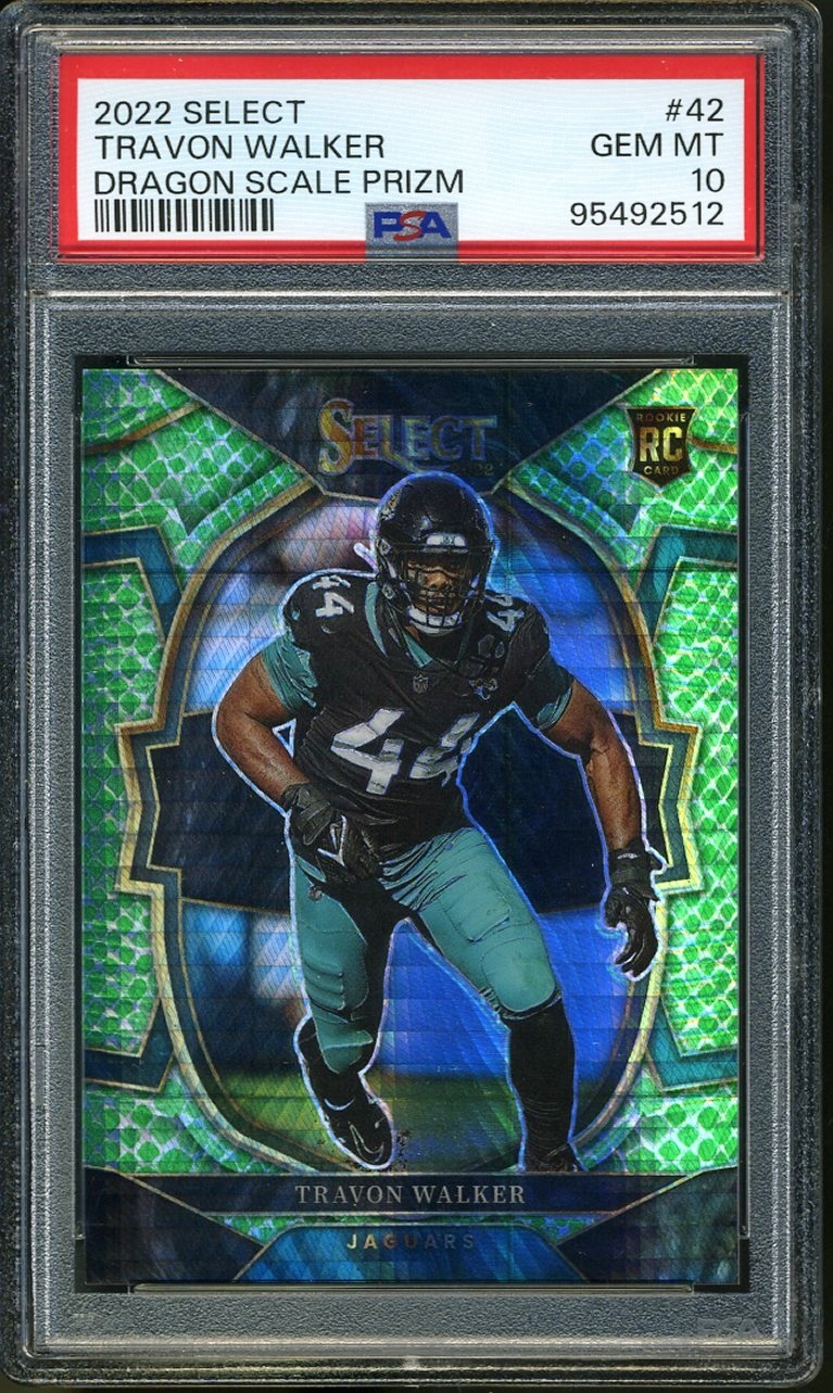 2022 Panini Select Dragon Scale Prizm #42 TRAVON WALKER PSA 10 #84/89 Rookie RC