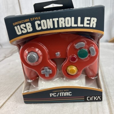 PC/ Mac Premium GameCube-Style USB Controller (Crimson Red) - CirKa