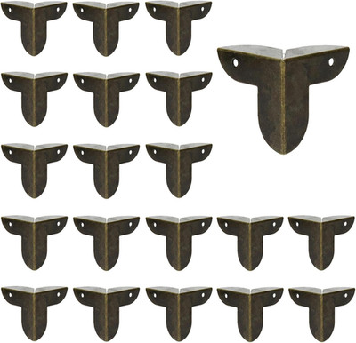 20 Pcs Metal Box Corner Protectors Bronze Edge Guards With Screws Furniture