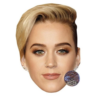 Katy Perry (blond) Promi Maske, flaches Kartengesicht, Kostüm Maske
