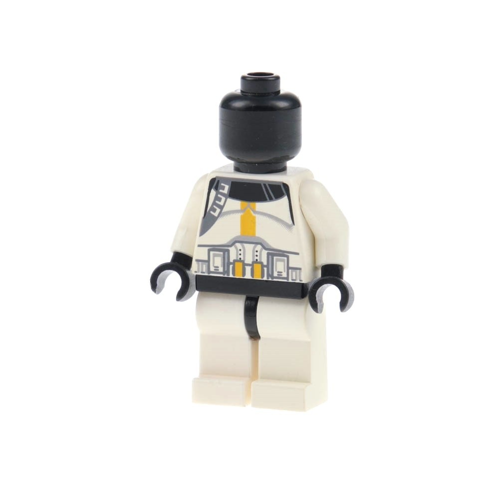 1x Lego Minifigure Star Wars Clone Trooper Star Corps Head Black 7655 sw0128a