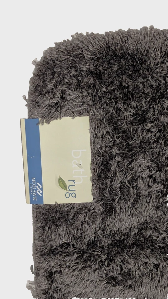 Alfombra antideslizante Mohawk peltre pelusa contorno de baño inodoro 20 x 21 Foto 2 de 3