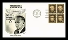 US COVER GEORGE C MARSHALL PROMINENT AMERICANS FIRST DAY ISSUE FLEETWOOD