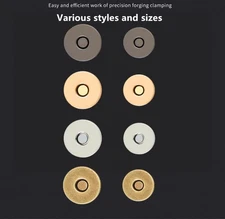 100 Sets 18mm Golden Magnetic Button Clasp Snaps Great for Sewing Craft Leath...