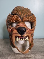 Vintage 2004 Wolf Man Werewolf Monster Rubber Halloween Mask