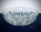 Vintage Anchor Hocking Medallion Crystal Bowl Flower Circle About 8" — photo 2